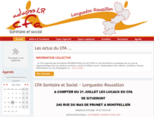 Tablet Screenshot of cfa-sanitaire-social.com